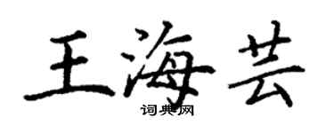 丁謙王海芸楷書個性簽名怎么寫