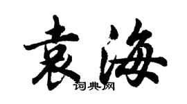 胡問遂袁海行書個性簽名怎么寫