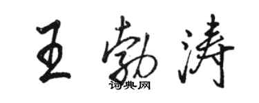 駱恆光王勃濤行書個性簽名怎么寫