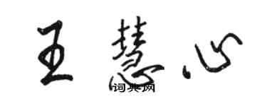 駱恆光王慧心行書個性簽名怎么寫