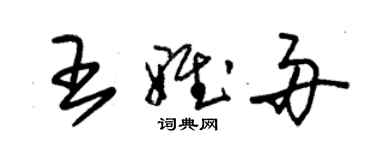 朱錫榮王雅舟草書個性簽名怎么寫