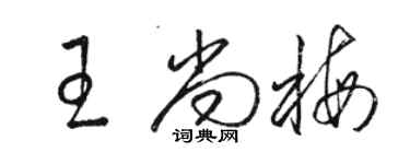 駱恆光王尚梅草書個性簽名怎么寫