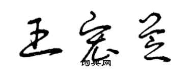 曾慶福王宏芝草書個性簽名怎么寫