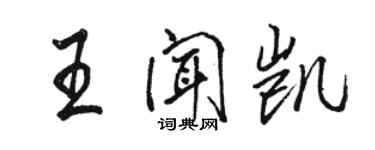 駱恆光王聞凱行書個性簽名怎么寫