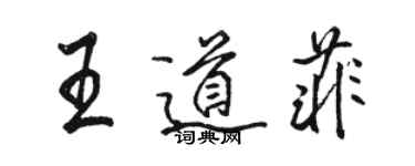 駱恆光王道菲行書個性簽名怎么寫