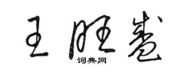 駱恆光王旺盛草書個性簽名怎么寫