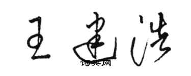 駱恆光王建浩草書個性簽名怎么寫