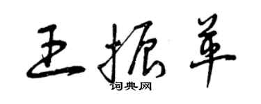 曾慶福王振革草書個性簽名怎么寫