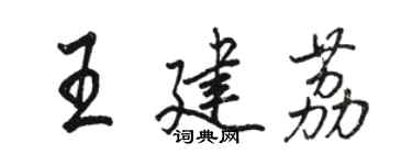 駱恆光王建荔行書個性簽名怎么寫