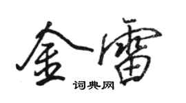 駱恆光金雷行書個性簽名怎么寫