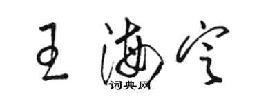 駱恆光王海定草書個性簽名怎么寫