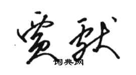 駱恆光賈獻草書個性簽名怎么寫