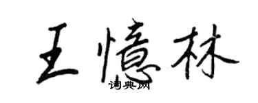 王正良王憶林行書個性簽名怎么寫