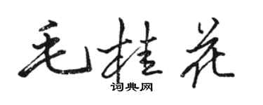 駱恆光毛桂花行書個性簽名怎么寫