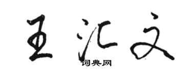 駱恆光王匯文行書個性簽名怎么寫