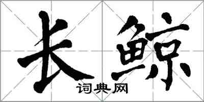 翁闓運長鯨楷書怎么寫