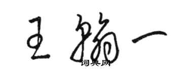 駱恆光王翰一草書個性簽名怎么寫