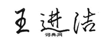 駱恆光王進潔行書個性簽名怎么寫