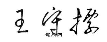 駱恆光王守標草書個性簽名怎么寫