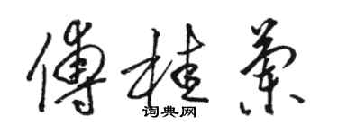 駱恆光傅桂蘭草書個性簽名怎么寫