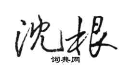 駱恆光沈根行書個性簽名怎么寫