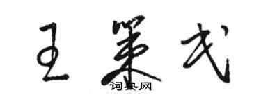 駱恆光王策民草書個性簽名怎么寫