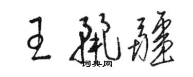 駱恆光王麗疆草書個性簽名怎么寫