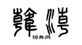 曾慶福韓潮篆書個性簽名怎么寫