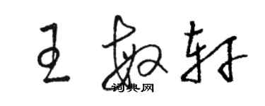 駱恆光王敏軒草書個性簽名怎么寫