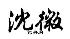 胡問遂沈微行書個性簽名怎么寫