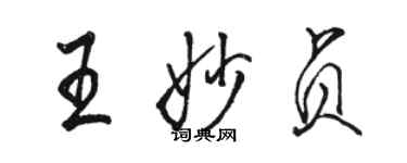 駱恆光王妙貞行書個性簽名怎么寫