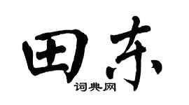 翁闓運田東楷書個性簽名怎么寫