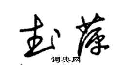 朱錫榮武萍草書個性簽名怎么寫