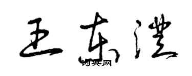 曾慶福王東澄草書個性簽名怎么寫