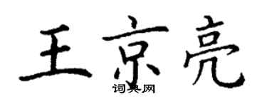 丁謙王京亮楷書個性簽名怎么寫