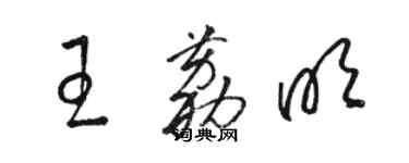 駱恆光王荔明草書個性簽名怎么寫
