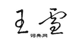 駱恆光王雪草書個性簽名怎么寫