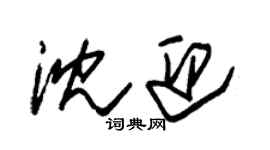 朱錫榮沈迎草書個性簽名怎么寫