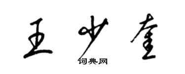 梁錦英王少奎草書個性簽名怎么寫