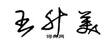 朱錫榮王升美草書個性簽名怎么寫