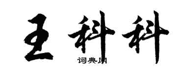 胡問遂王科科行書個性簽名怎么寫