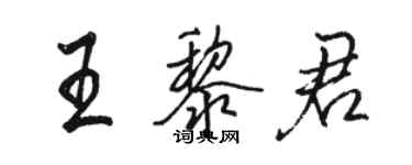駱恆光王黎君行書個性簽名怎么寫
