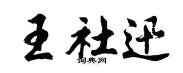 胡問遂王社迅行書個性簽名怎么寫