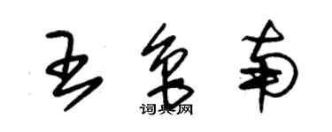 朱錫榮王魯南草書個性簽名怎么寫