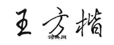 駱恆光王方楷行書個性簽名怎么寫