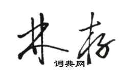 駱恆光林存草書個性簽名怎么寫