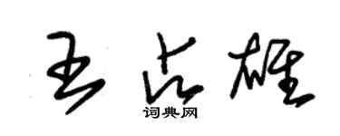 朱錫榮王占雄草書個性簽名怎么寫