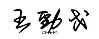 朱錫榮王勁戈草書個性簽名怎么寫