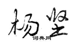 曾慶福楊堅行書個性簽名怎么寫