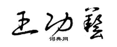 曾慶福王功藝草書個性簽名怎么寫